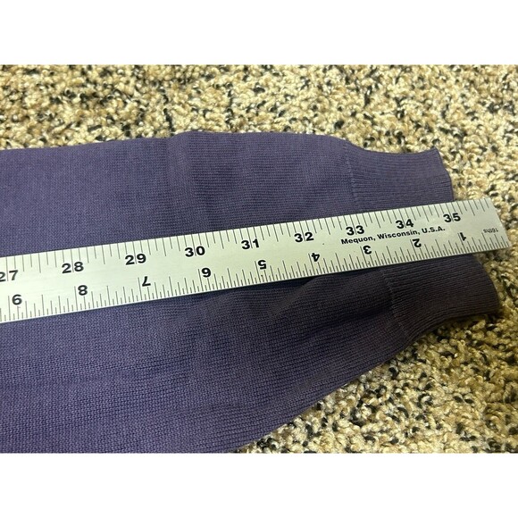 Field Gear V-Neck Sweater Purple LT  w/Chest‎ Stripe Long Sleeve Pullover - Picture 7 of 7